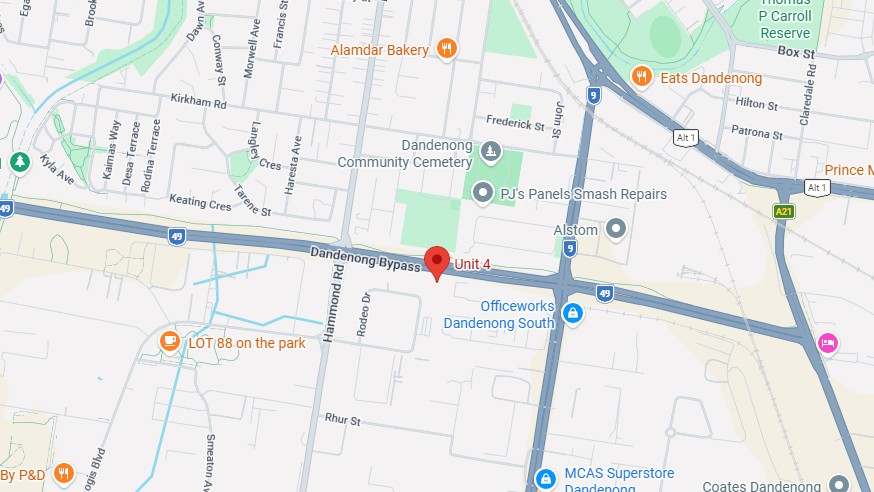 Map — Unit 4, 80-88 Rodeo Drive, Dandenong South VIC 3178